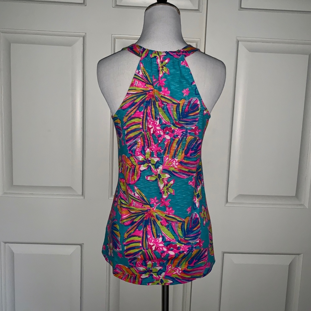 MINKA KNIT TRAPEZE TANK TOP BLUE SUMMER HAZE - Picture 6 of 8